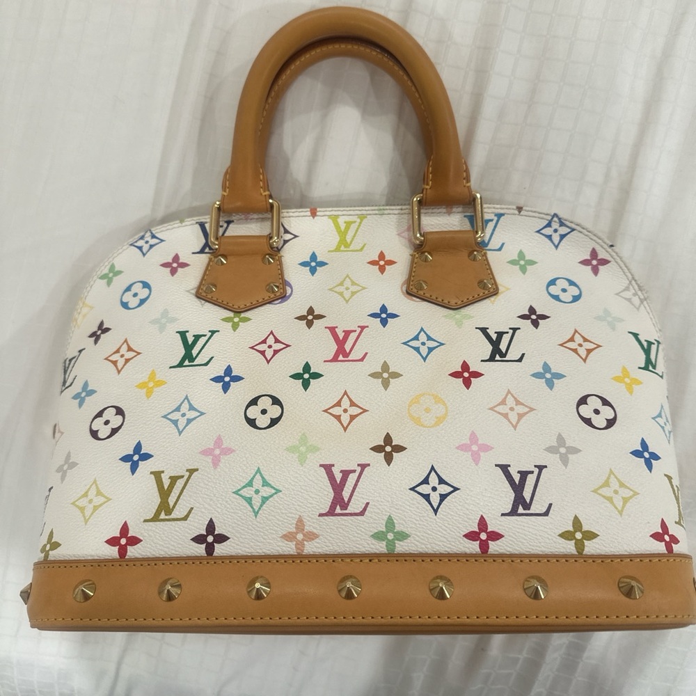 Louis Vuitton White Multicolor Alma PM in great condition